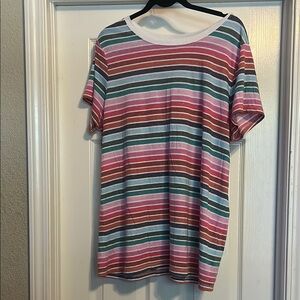 Torrid Multicolor Striped Tee